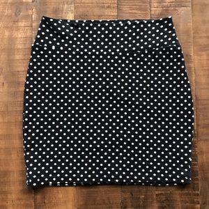 Polka Dot Bodycon Mini Skirt